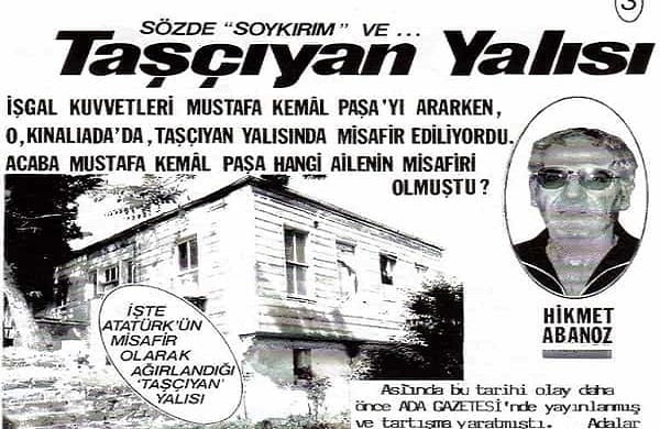 Mustafa Kemal Atatürk’ü Kınalıada’da ağırlama şeref ve onurunu taşıyan aile