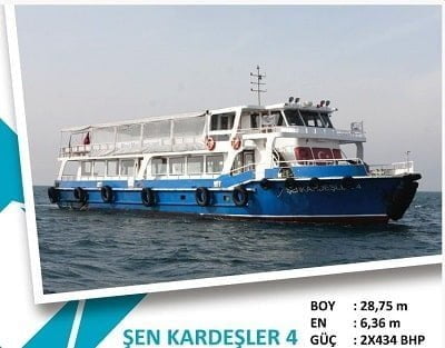Kınalıada-Burgazadası Mavi Marmara motor tarifesi