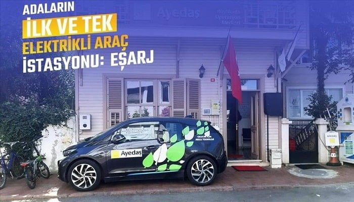 Adalar’ın ilk elektrikli araç şarj istasyonu Eşarj oldu