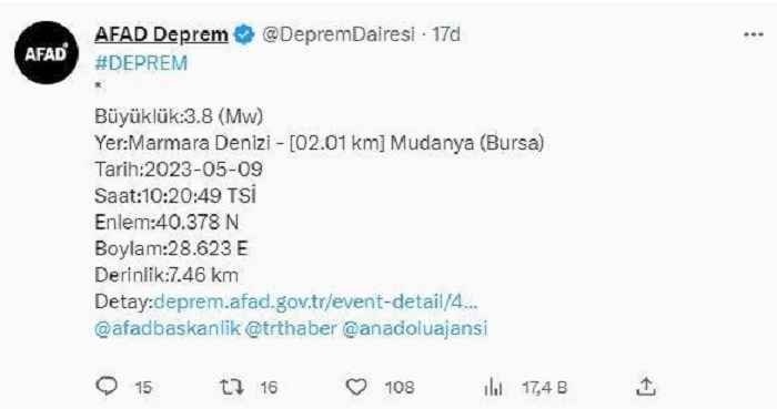 AFAD duyurdu: Marmara’da deprem (Nerede, kaç şiddetinde deprem oldu?)