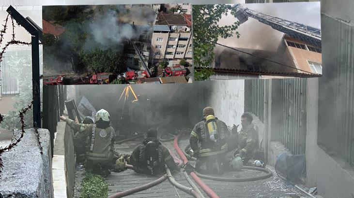 İstanbul’da iş yeri yangını 2 itfaiyeci dumandan etkilendi
