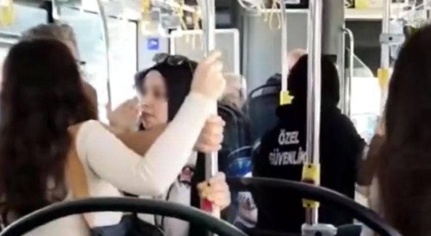 Otobüste bir anda ortalık karıştı! Genç kadın küfürler savurdu