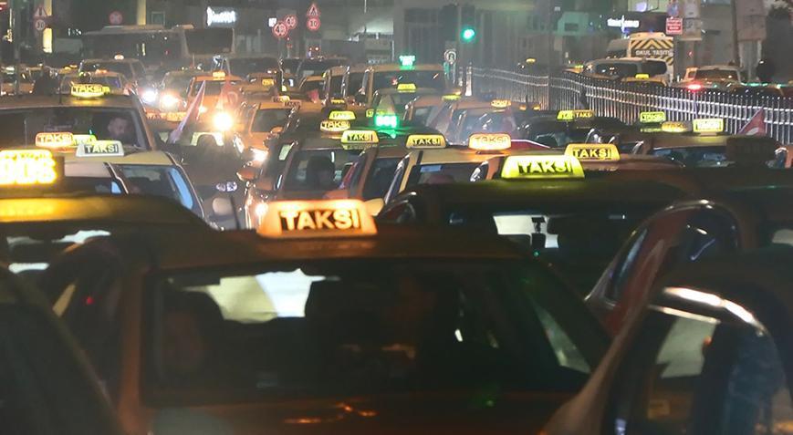 Şişli’de taksicilerden Filistin’e destek konvoyu