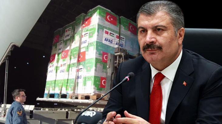 Türkiye’nin gönderdiği yardım malzemeleri Mısır’a ulaştı