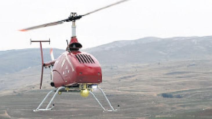 Askerin erzakını insansız helikopter Alpin taşıdı