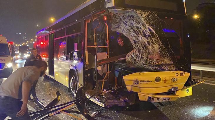 Ataşehir’de İETT otobüsü minibüse çarptı