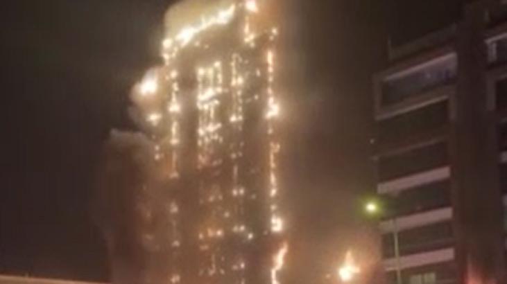 Bursa’da 10 katlı iş yerinde yangın! Yan taraftaki binaya sıçradı