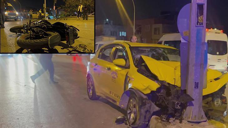 Bursa’da feci kaza! Taksi ile motosiklet çarpıştı: 6 yaralı