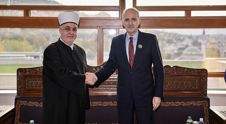 Meclis Başkanı Kurtulmuş Bosna-Hersek İslam Birliği Başkanı ile görüştü