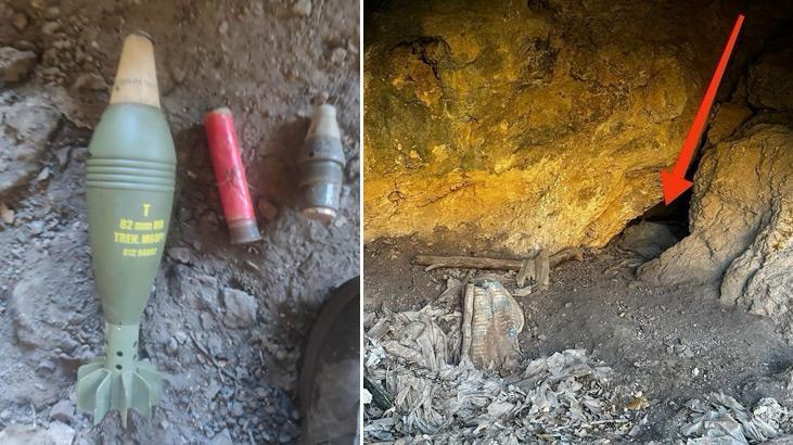 Teröristlere kullandığı mağara ve malzemeler ele geçirildi