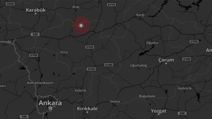 Çankırı’da 3.8 büyüklüğünde deprem
