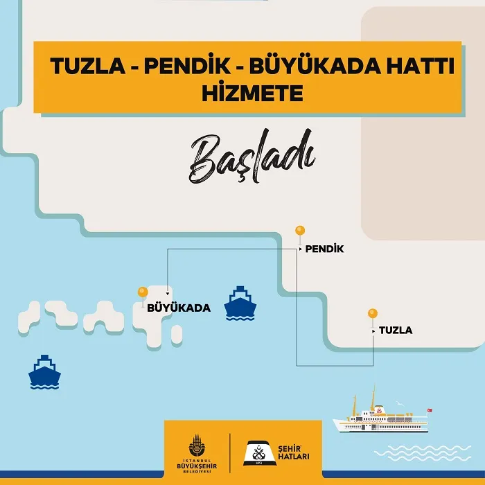 Tuzla-Pendik-Büyükada Hattı seferlerine başladı