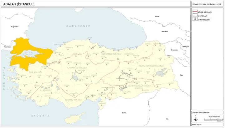 Adalar İlçesi kaç adadan oluşuyor? Adaların yüz ölçümü nedir?