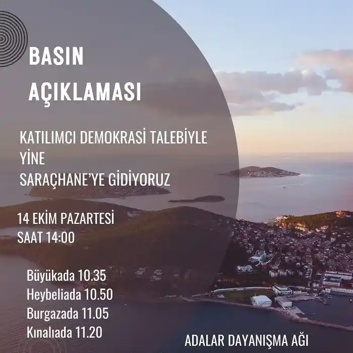 Adalar Dayanışma Ağı Basın Bildirisi