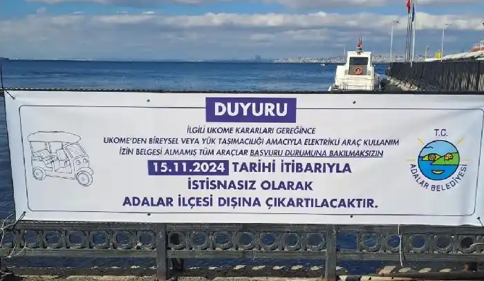 Adalar Belediyesi’nden akülü araç uyarısı