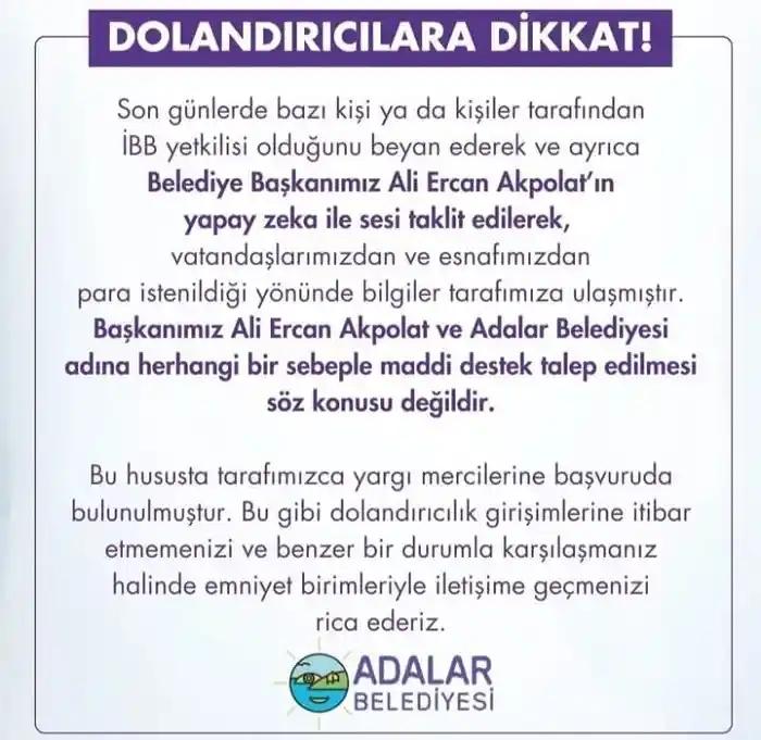 Adalılar, dolandırıcılara dikkat