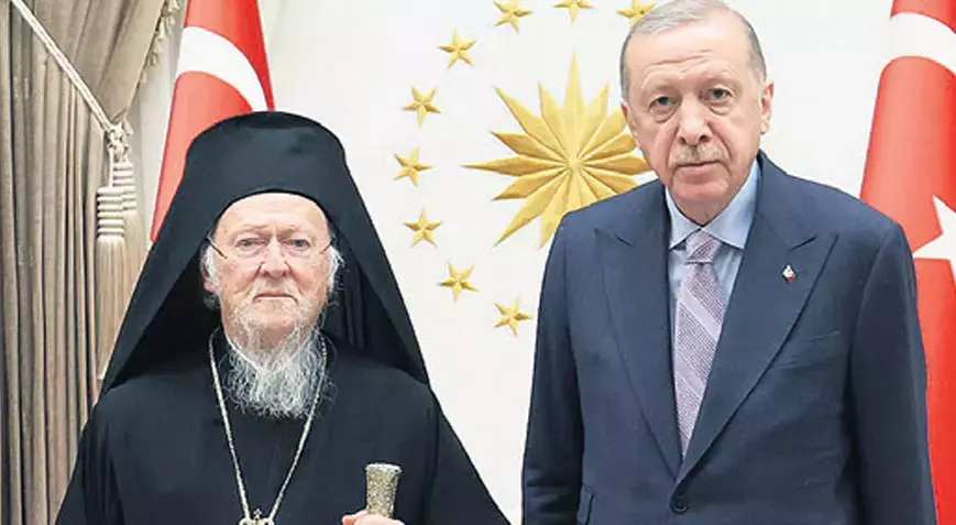 Cumhurbaşkanı Erdoğan, Fener Rum Patriği Bartholomeos’u Kabul Etti