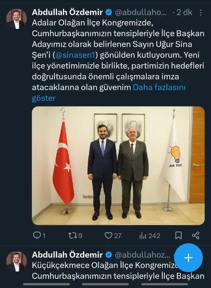 Adalar Ak Parti İlçe Başkan Adayı Belli Oldu