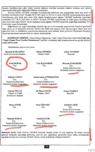 Adalar Belediye Başkan Yardımcısı Fırat Durak’tan Tartışmalı Ulaşım Zammına Onay