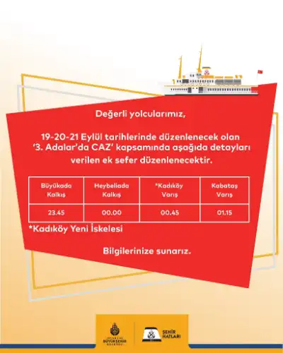 Adalar’da Caz Festivali Başladı: Şehir Hatları Ek Sefer Düzenledi