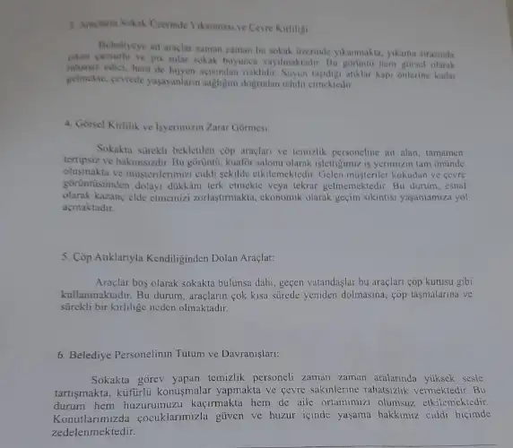 Heybeliada Sakinleri, Temizlik İşleri Personelinin Konteyner Alanını Dinlenme Alanı Olarak Kullanmasından Şikayetçi