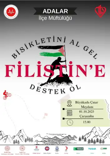 Büyükada’da Filistin Dayanışması Bisiklet Turu: “Bisikletlerini Al Gel!