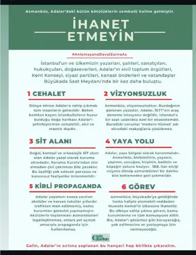 Adalar’da ‘Azmanbüs’ Gerginliği: “İhanet Etmeyin” Çağrısı