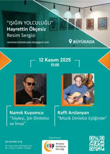 Büyükada’da Sanat Buluşması: “Işığın Yolculuğu” Sergisi, Şiir ve Müzik Dinletisi