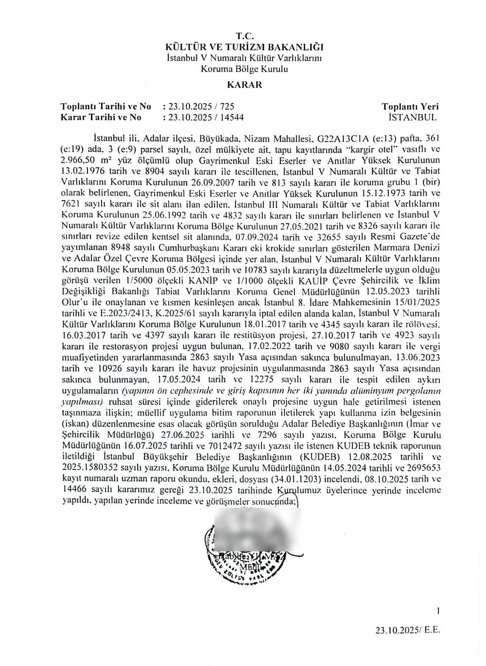 İBB Genel Sekreter Yardımcısı Oktay ÖZEL: V. Numaralı Koruma Kurulunun Raporunu Görünce Attığın İmzadan Utandın mı?