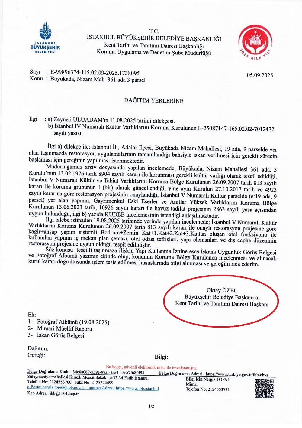 İBB Genel Sekreter Yardımcısı Oktay ÖZEL: V. Numaralı Koruma Kurulunun Raporunu Görünce Attığın İmzadan Utandın mı?