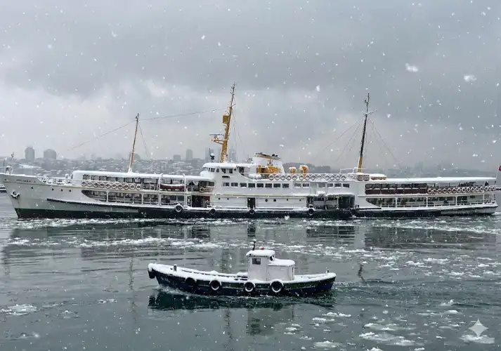 İstanbul’da Kar Esareti: Vapur Seferleri Durduruldu: Listede Adalar’da Var