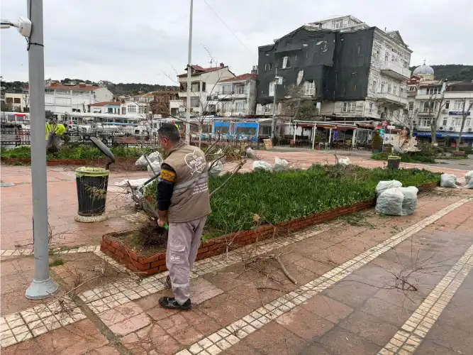 Burgazada İskele Meydanı’nda Yeşil Alan Bakımı Gerçekleştirildi: Diğer Parklarda Aynı Uygulama Bekleniyor