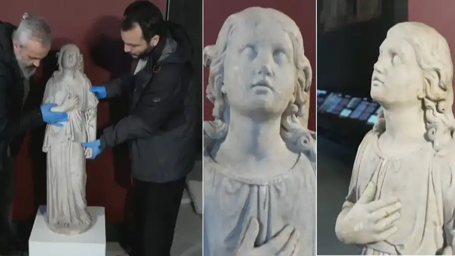 Heybeliada’dan çalınan tarihi melek figürü 22 yıl sonra Patrikhane’ye iade edildi