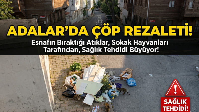 Adalar’ın Sokaklarında Esnafın Bıraktığı Atıklar Sağlık Tehdidi Oluşturuyor