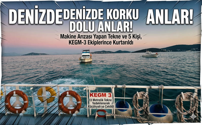 Kınalıada Açıklarında Sürüklenen Tekne ve 5 Kişi Emniyete Alındı