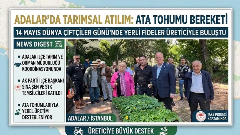 14 Mayıs Dünya Çiftçiler Günü’nde Adalar’da Ata Tohumu Bereketi: Yerli Fideler Üreticiyle Buluştu