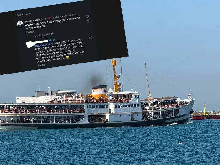 “Vapura Binmeyen Kalmasın” Diyen Şehir Hatları Müdürüne Adalıdan Videolu Yanıt: “Ayakta Duracak Yer Yok!”
