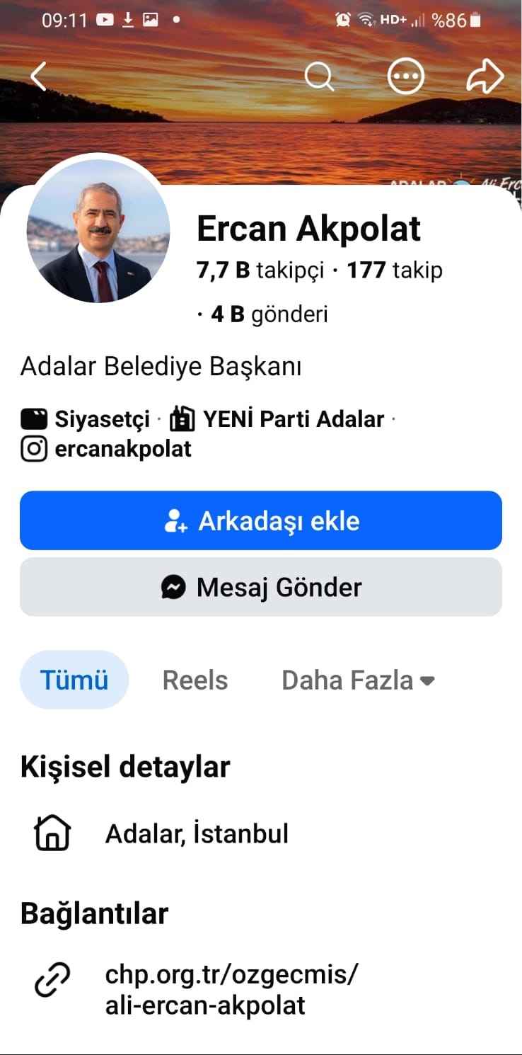 Silivri’de Tutuklu Bulunan Adalar Belediye Başkanı Ali Ercan Akpolat’ın Sosyal Medya Profilinde “YENİ Parti” Sürprizi