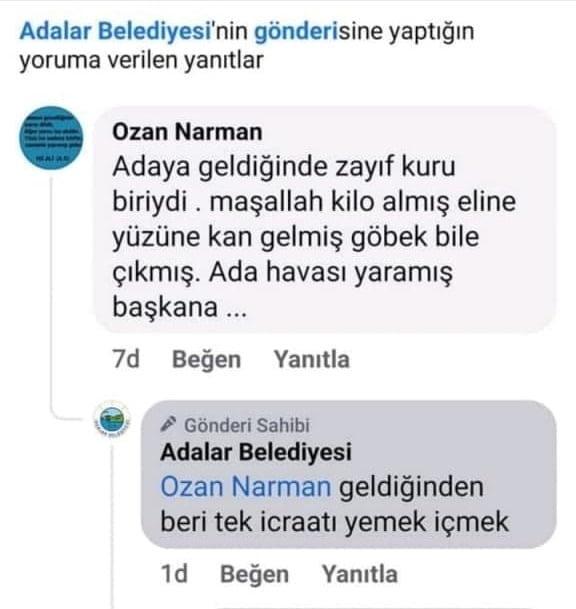 Adalar Belediyesi, başkanları Erdem Gül'ü belediyenin resmi sitesinden eleştirdi!