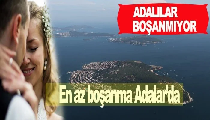 İstanbul’da en az boşanma Adalar’da gerçekleşti
